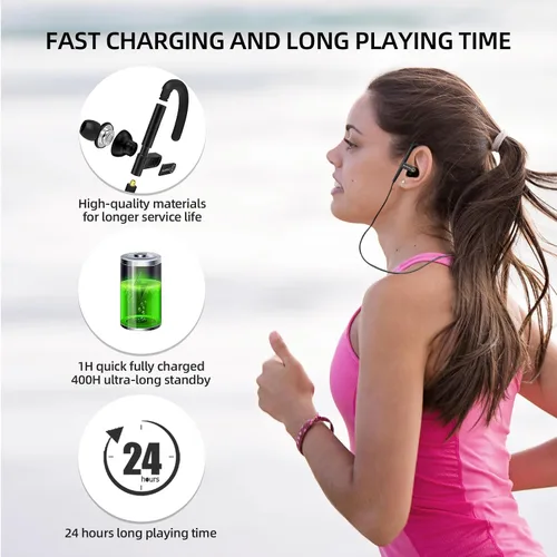 Miniatura 6 de SoundMAGIC ST80 - Auriculares Bluetooth con banda para el cuello, impermeables, con sonido estéreo de alta fidelidad, con cable, desmontables