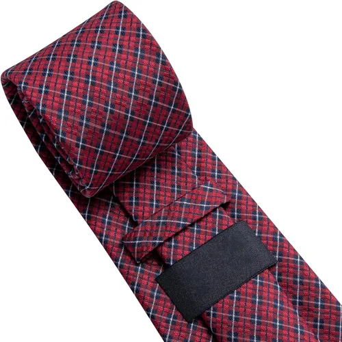 Miniatura 94 de Dubulle Corbata tejida de cachemira para hombre y gemelos de pañuelo para hombre, conjunto de gemelos para boda formal y negocios