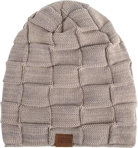Miniatura 2 de REDESS Gorro para hombre y mujer gorro de invierno cálido gorro de punto holgado grueso