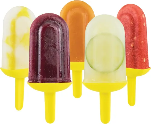 Tovolo Moldes clásicos para congelador para paletas congeladas, paquete de 5 unidades para niños y niños, moldes reutilizables para paletas con