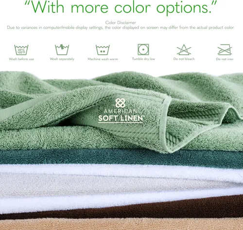 Miniatura 7 de American Soft Linen Toallas de baño jumbo grandes de 35 x 70 pulgadas, 600 GSM, 100% algodón, sábanas de baño turcas, toallas de baño de lujo