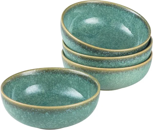 Miniatura 12 de HENXFEN LEAD Juego de cuencos de cerámica para postre para helado, 4-8 onzas, cuencos pequeños para servir, aperitivos, inmersiones, arroz, Blanco