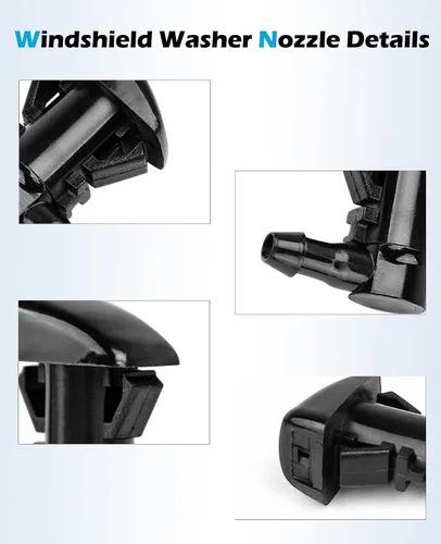Miniatura 4 de Xislet Paquete de 2 pulverizadores de boquilla para limpiaparabrisas de repuesto para Jeep Grand Cherokee 55079049AA 2005-2010 Pontiac G6 2005-2013