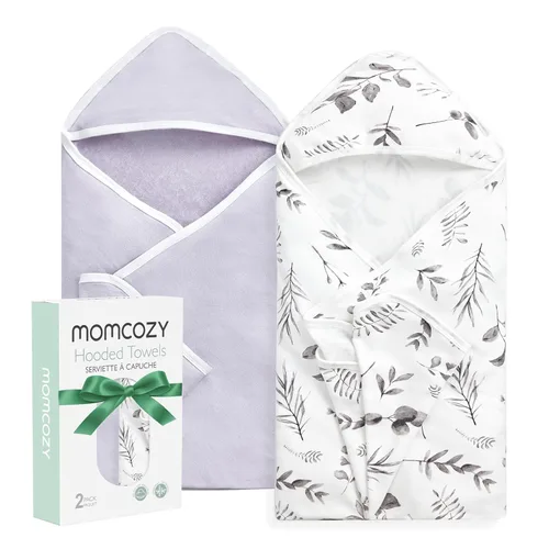 Miniatura 19 de Momcozy Toalla de bebé con capucha, ultra suave y absorbente, juego de toallas de baño grandes para mayor comodidad y suavidad en la piel del bebé