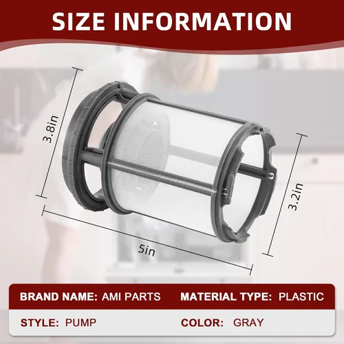 Miniatura 2 de Repuesto de taza de filtro de bomba de lavavajillas W10872845 compatible con Whirl-pool Ken-more Ama-na Kitchen-iad Filtro de piezas