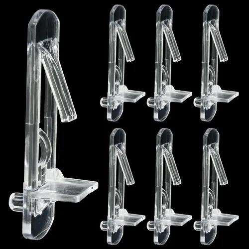 Miniatura 9 de 20 piezas de clavijas de estante de plástico con bloqueo de 5 mm, clavijas de soporte de estante transparentes de 5/8" con bloqueo para agujero
