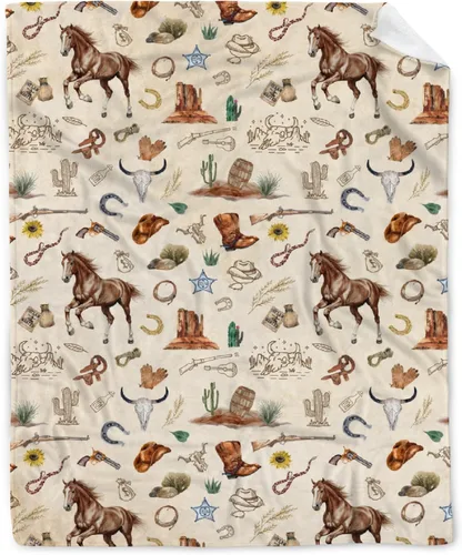 Miniatura 30 de Manta de caballos regalos para niñas y niños, manta de caballo regalos para decoración de bebé, manta de felpa suave y ligera de franela polar