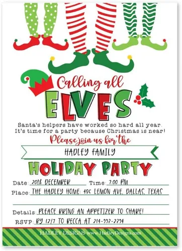 Miniatura 3 de Hadley Designs 25 invitaciones de fiesta de Navidad - Tarjetas de invitación de vacaciones premium para niños y adultos, invitaciones de fiesta