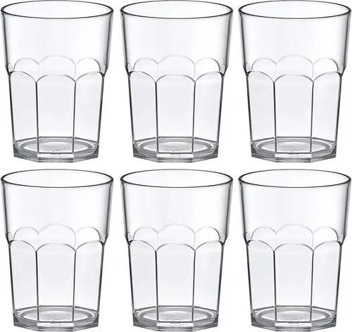 Miniatura 5 de Amazing Abby - Affinity - Vasos de plástico de 14 onzas (juego de 6), vasos de plástico reutilizables, apilables, sin BPA, inastillables, aptos