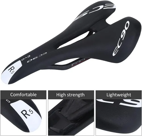 Miniatura 2 de VGEBY - Sillín de fibra de carbono, asiento de bicicleta para ciclismo de montaña y carretera, asiento de repuesto ligero para bicicleta deportiva