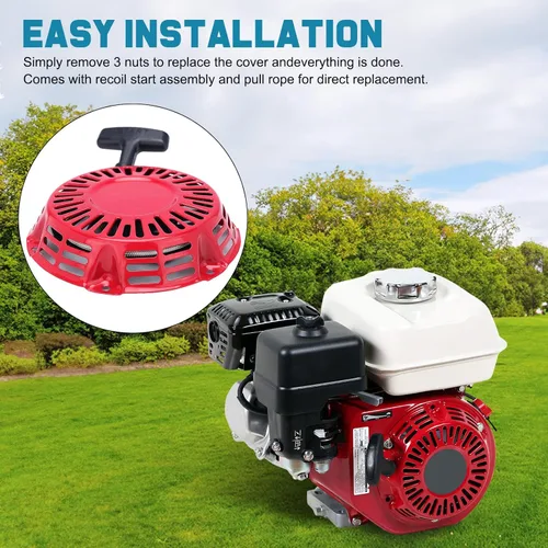 Miniatura 4 de Arrancador de retroceso GX160 con copa de arranque compatible con Honda GX120 GX160 GX200 4HP 5.5HP 6.5HP Motor de repuesto # 28400-ZE1-003ZF