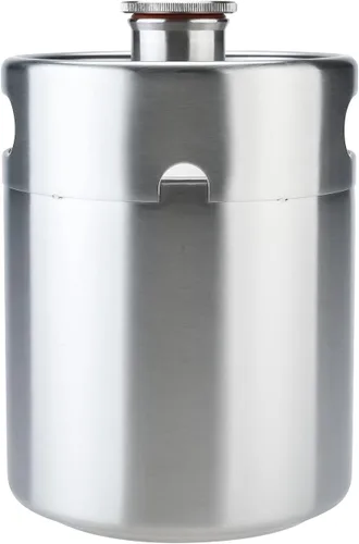 Miniatura 2 de Mini barril Growler 2L 64 Oz Barril de cerveza de acero inoxidable 304 Barril de cerveza de barril portátil de cerveza para la cocina casera cerveza