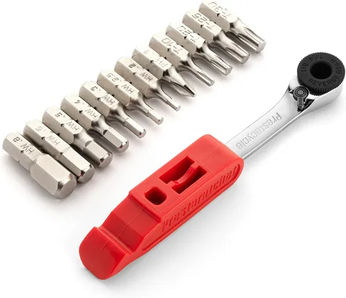 Miniatura 8 de Prestacycle Prestaratchet GO 5 en 1 Kit de herramientas múltiples para bicicleta, llave de trinquete, palanca de neumáticos, removedor de eslabones