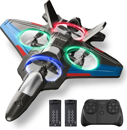 Miniatura 10 de Aviones RC con 3 baterías para niños y adultos, control remoto de espuma, aviones, helicópteros, drones, juguetes para niños y adultos de 8 a 12