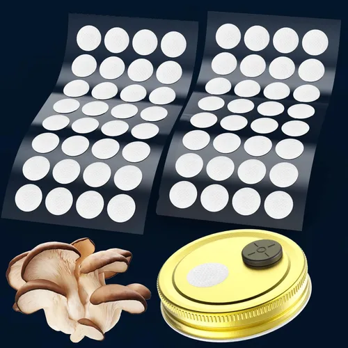 64 unids 0.787 in diámetro sintético filtro disco hidrófobo PTFE membrana 0.3um poro tamaño adhesivo fuerte para el cultivo de hongos