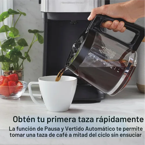 Miniatura 4 de Hamilton Beach Cafetera programable de 12 tazas, Cafetera de filtro FrontFill