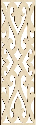 Miniatura 130 de Keene Paneles de pared decorativos de madera con calado, 9 3/8 pulgadas de ancho x 24 3/8 pulgadas de alto x 1/4 de alto, roble rojo rojo (Red Oak)