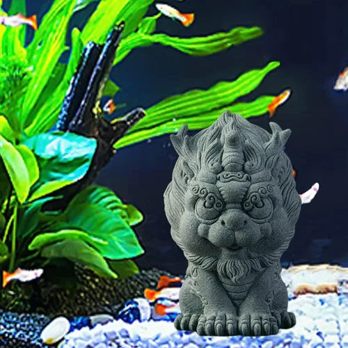 Miniatura 2 de livelyfish Feng Shui Guardián Chi Lin/Kylin/Qi Lin Estatua de arenisca Estatua de piedra arenisca Escultura de buena suerte, decoración china