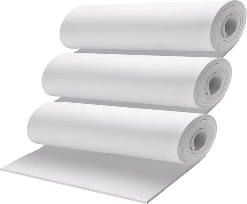 Miniatura 22 de Hoja de espuma EVA blanca en rollo, espuma EVA premium de 6 mm de grosor, 49" x 13.9", alta densidad 86 kg/m3 para disfraz de Halloween, Blanco
