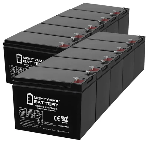 Mighty Max Battery Batería de repuesto SLA de 12V 7Ah compatible con Sigmas SP12-7.5 - Paquete de 10