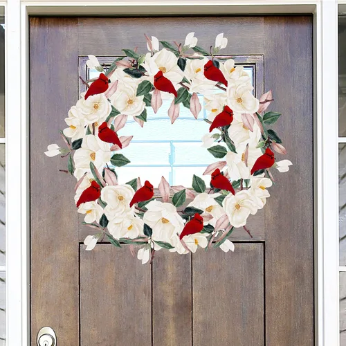 Miniatura 3 de BANBERRY DESIGNS Adornos de Navidad cardenales con clip, decoraciones de cardenal Hoiiday con clips plateados, cuerpos flocados rojos con alas