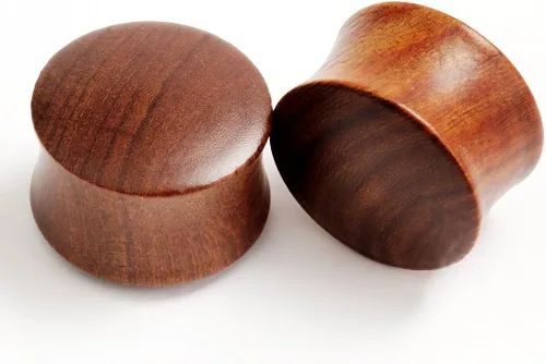 Miniatura 9 de TBOSEN - Juego de 4 pares de medidores de madera, dilatadores de doble llamarada