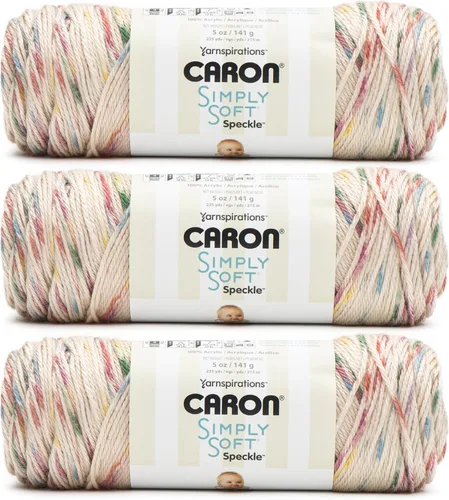 Miniatura 16 de Caron Simply Soft Abyss Speckle Yarn - Paquete de 3 unidades de 141 gramos/5 onzas - Acrílico - 4 medianos (peinado) - 235 yardas - Tejido/ganchillo
