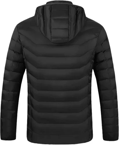 Miniatura 4 de Ssuyeuri Chaqueta térmica para mujeres y hombres, chaqueta de invierno cálida a prueba de viento, chaqueta gruesa de plumón mejorada recargable por