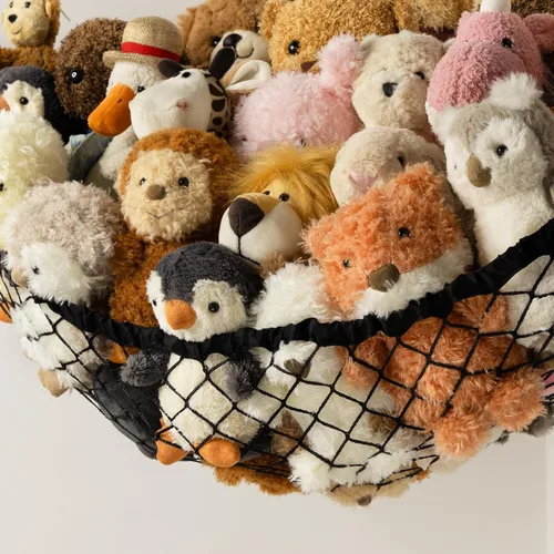 Miniatura 6 de Red de Hamaca para Almacenamiento de Animales de Peluche en Esquina - Gran Red de Hamaca de Juguete para Animales de Peluche, Decoración