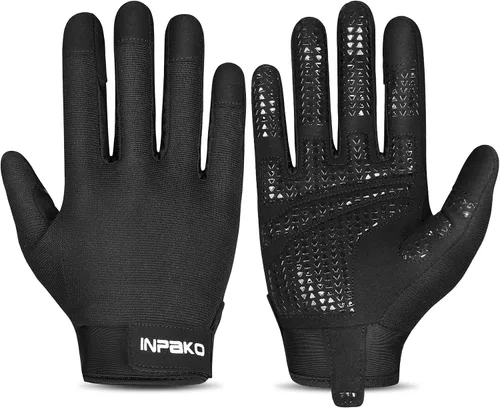 Miniatura 8 de Guantes de entrenamiento para hombres y mujeres, ligeros, con agarre de palma completa, acolchados, guantes de gimnasio para levantamiento de pesas