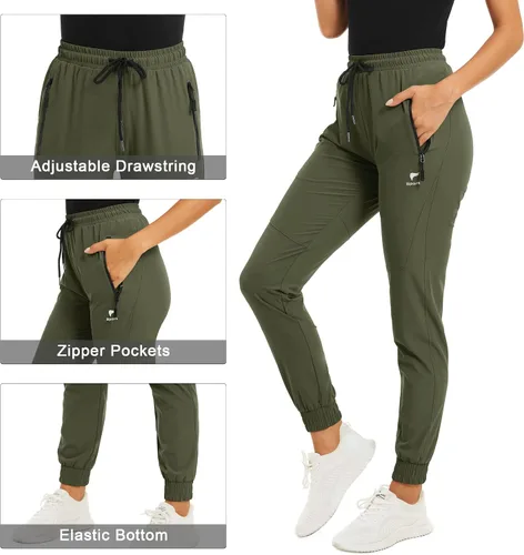 Miniatura 4 de TACVASEN Pantalones de senderismo para mujer de secado rápido con bolsillos con cremallera