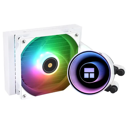 Miniatura 10 de Thermalright Frozen Notte 120 ARGB Enfriador de agua negro para CPU, enfriador Aio de 4.724 in, bomba de agua ARGB de espejo infinito, 2000 RPM