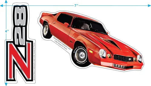 Miniatura 3 de Z-28 Camaro Chevy Vintage Car Logo T Shirt & Stickers