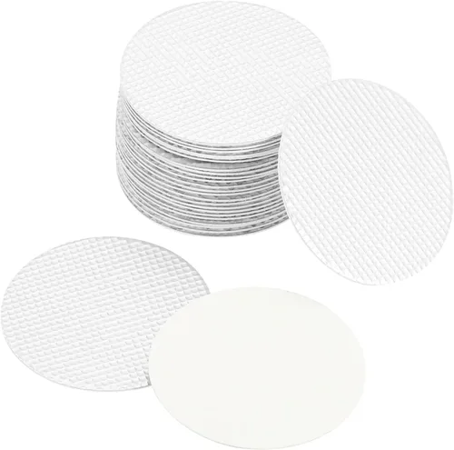 Miniatura 11 de PATIKIL Revestimiento de tapa de papel de aluminio de 3.32 pulgadas, 150 piezas resistentes a la inducción de manipulaciones selladoras térmicas