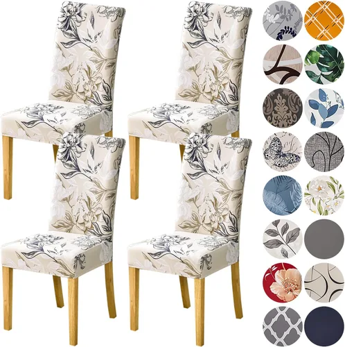 Miniatura 52 de HZDHCLH Juego de 6 fundas grises para sillas Parsons de elastano para comedor, fundas elásticas de elastano para sillas Parsons, fundas de asiento