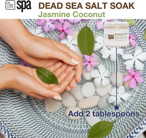 Miniatura 4 de BCL SPA Remojar sal del mar muerto – Sal de baño con jazmín orgánico + coco, manteca de karité, árnica, jugo de aloe vera, manzanilla, aceite