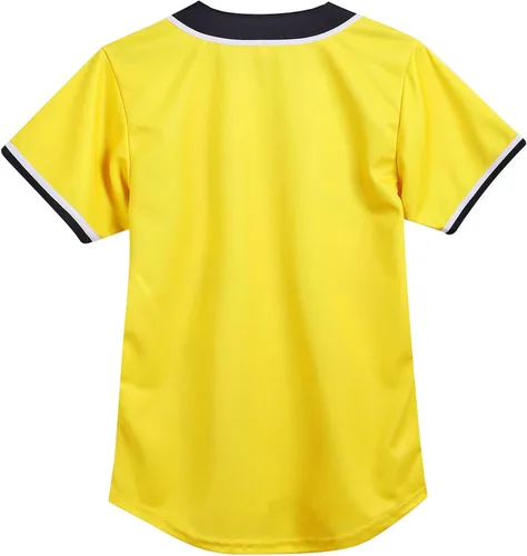 Miniatura 2 de Ropa de los años 90 para mujer, traje unisex de hip hop para fiesta, camiseta de béisbol Bel Air, camisa de manga corta con botones