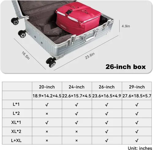 Miniatura 6 de TABITORA - Estantería portátil y plegable de gran capacidad con ganchos para colgar, ideal como almacenamiento para viajes
