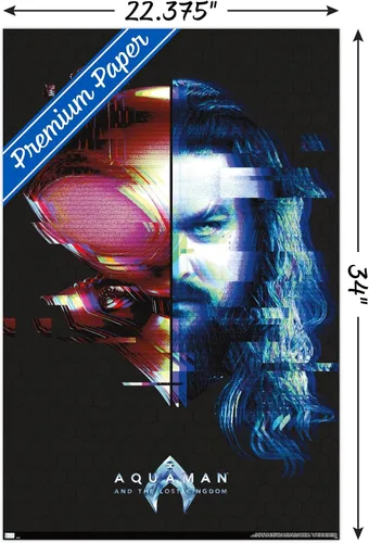 Miniatura 3 de Trends International DC Comics Movie Aquaman y el Reino Perdido - Póster de pared Faceoff, 22.37 x 34.00 pulgadas, póster premium y paquete