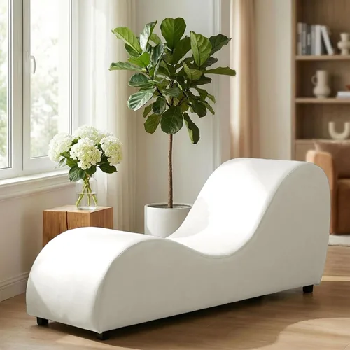 ijuicy Silla ergonómica de terciopelo para yoga, tumbona de yoga para interiores y fitness, compacta de 60 x 18 x 27 pulgadas, reclinable, color