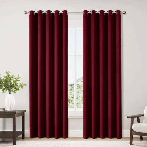 Miniatura 130 de ChrisDowa - Cortinas de cenefa pequeñas para cocina, cortinas cortas con ojales y aislamiento térmico para oscurecer la sala y habitación