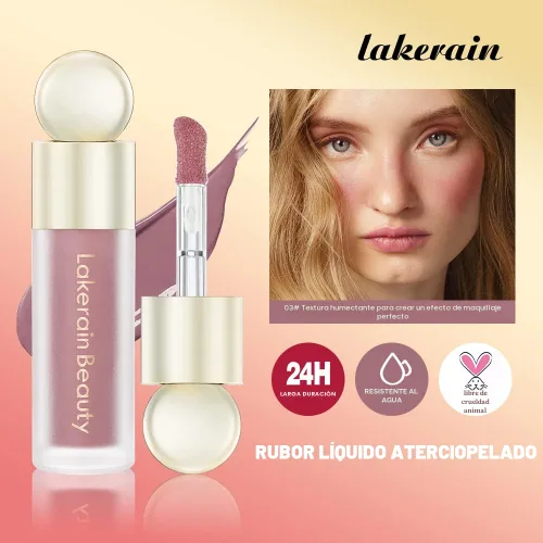 Miniatura 4 de Barra de Rubor Líquida para Mejillas, Crema de Terciopelo Suave para Rubor de Tinte Facial, Rubor Natural Mate Rosa Rojo para la Piel, Maquillaje 2#