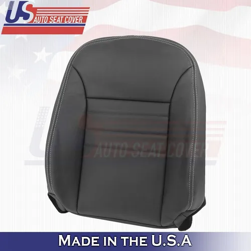 Miniatura 6 de 2011 2012 compatible con Dodge Charger SXT Front Driver Top & Bottom Cubiertas de cuero negro
