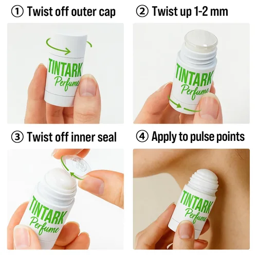 Miniatura 5 de TINTARK Bálsamo de Perfume Sólido Mini – Fragancia de Perfume de Viaje de Larga Duración con Notas de Pera, Fresia y Pachulí – Inspirado en Pera