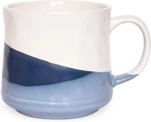 Miniatura 9 de Bosmarlin Taza de café grande de cerámica, taza de té grande para la oficina y el hogar, 21 onzas, apta para lavavajillas y microondas, 1 unidad Azul