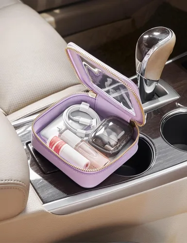 Miniatura 4 de Bolsa de maquillaje transparente Popvibe, estuche de cosméticos de viaje con cremallera, bolsa de aseo transparente con cremallera, organizador