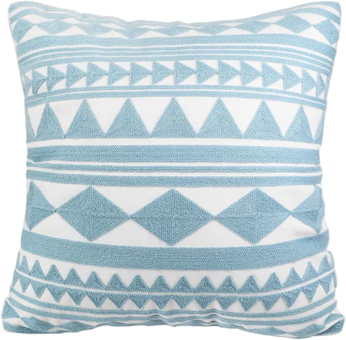 Miniatura 19 de Fundas bordadas decorativas para almohada de 18 x 18 pulgadas. Funda de cojín para sofá, cama, silla, funda de almohada 100% de algodón de 18 x 18