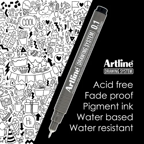 Miniatura 3 de Artline 230 bolígrafos con sistema de dibujo, bolígrafos de dibujo técnicos para dibujar, ilustrar y más, 0.004 in, 0.008 in, 0.012 in, 0.016 in