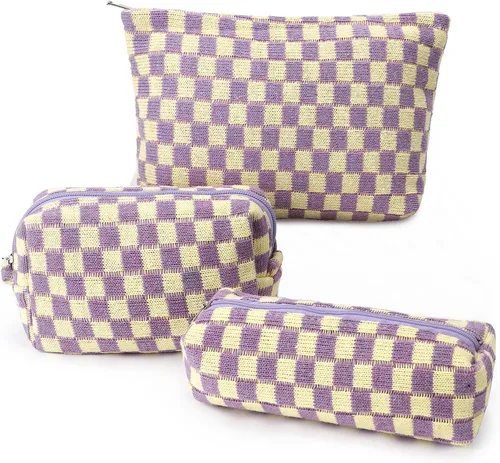 Miniatura 17 de EIMMBD Juego de 6 bolsas de maquillaje de gran capacidad, bolsa de cosméticos de viaje, bolsa de aseo organizadora, bonita bolsa de maquillaje
