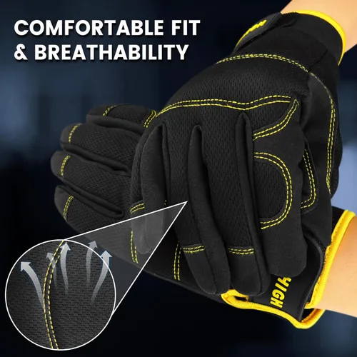 Miniatura 5 de Guantes de trabajo para mujer, 2 pares, guantes de jardinería ultraligeros, guantes multifuncionales para patio, trabajo doméstico, almacén